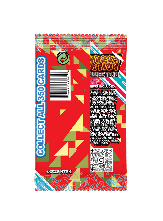 PRE-ORDER Street Artist Collection Trading Cards - DROP 4 (1 pack of 10 cards, every pack contains 1 holographic card)