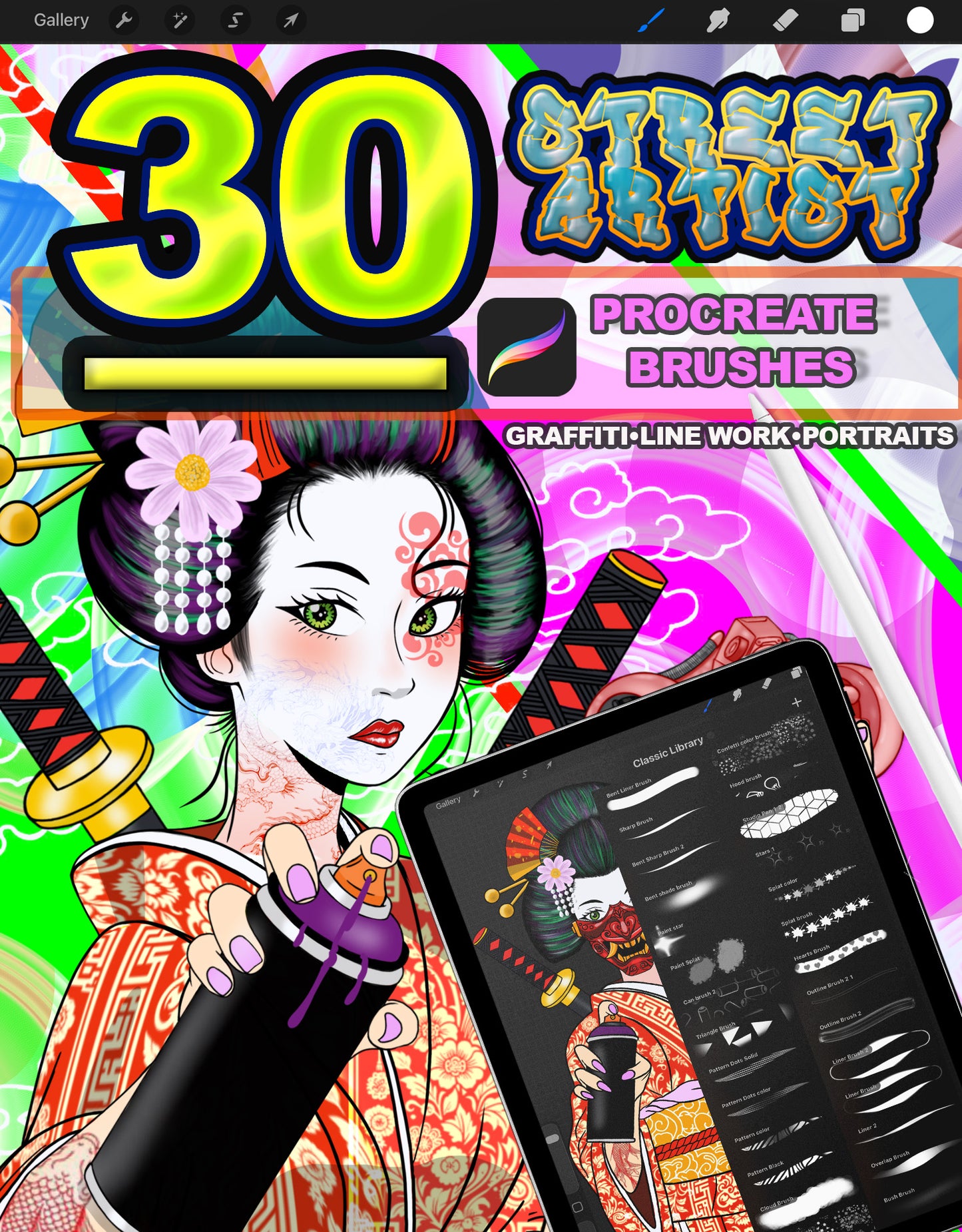 Procreate Street Artist Collection Brush Set