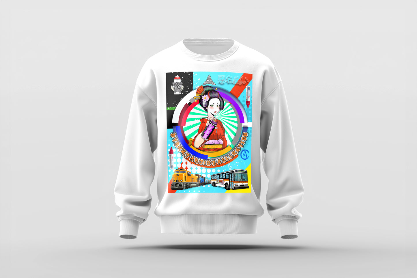 Street Artist Collection Card Crewneck Sweatshirt