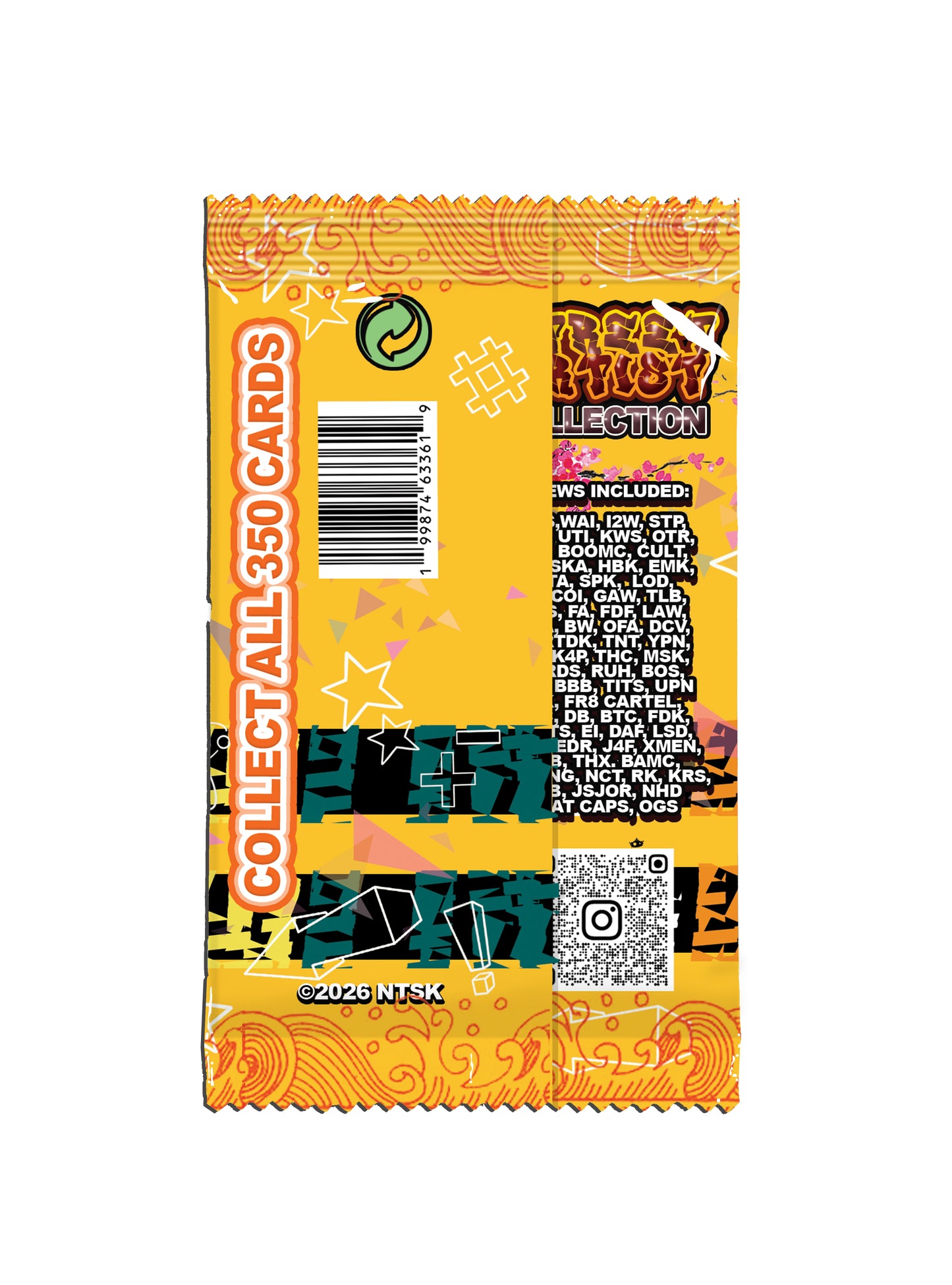 PRE-ORDER Street Artist Collection Trading Cards - DROP 3 (1 pack of 10 cards, every pack contains 1 holographic card)
